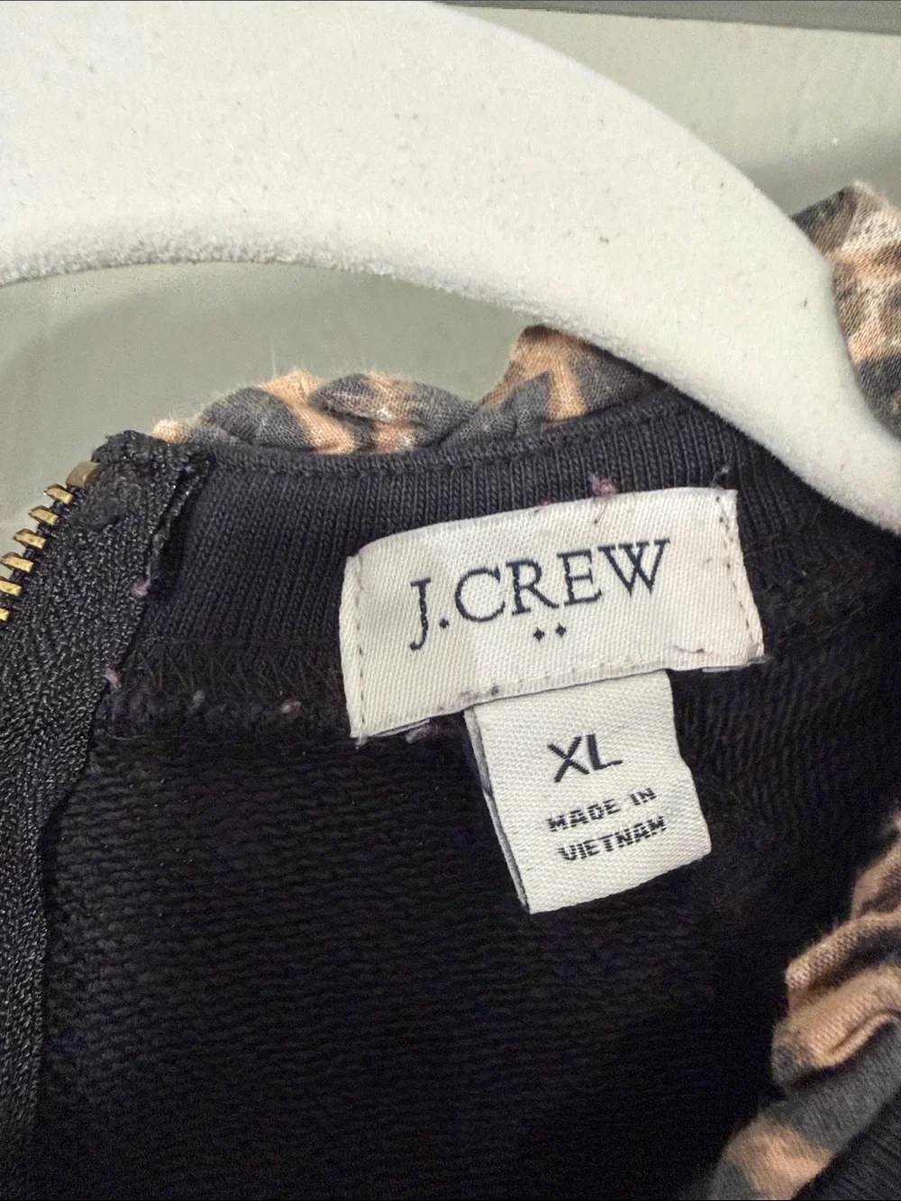 J. Crew Black Long Sleeve Crewneck Sweater with detailing